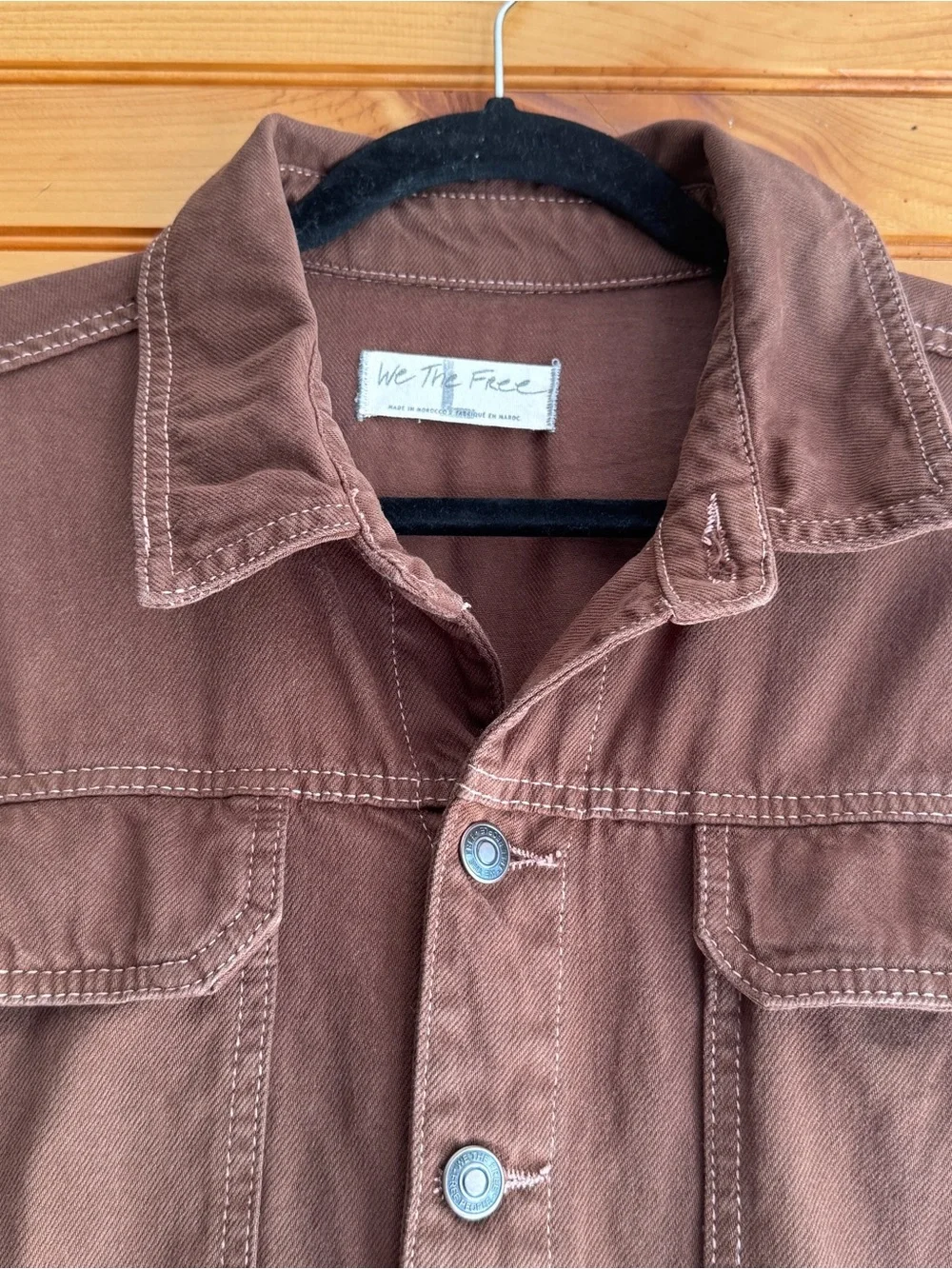 Free People Marci Coverall Utility Jumpsuit Brown Cotton Workwear Cargo Large